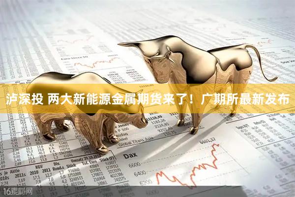 泸深投 两大新能源金属期货来了！广期所最新发布