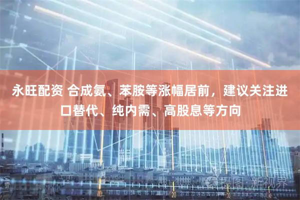 永旺配资 合成氨、苯胺等涨幅居前,建议关注进口替代、纯内需、高股息等方向